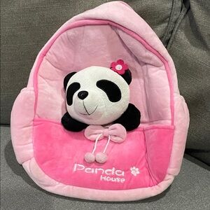 Panda House Panda Pink Panda Plush Backpack